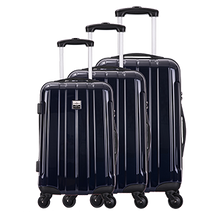 Charger l'image dans la visionneuse de la galerie, Saint-Tropez Unis - Set de 3 valises 4 roues 360° Polycarbonate