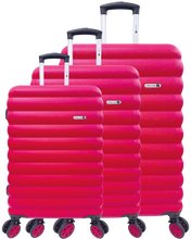 Charger l'image dans la visionneuse de la galerie, Dubai – Set de 3 valises – ABS – Fuchsia