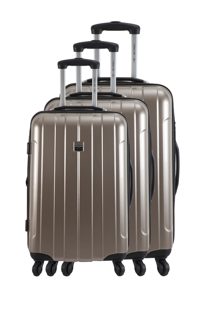 Saint-Tropez Unis - Set de 3 valises 4 roues 360° Polycarbonate