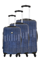 Charger l&#39;image dans la visionneuse de la galerie, Saint-Tropez Jeans - Set de 3 valises 4 roues 360° Polycarbonate / ABS
