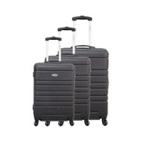 3-Piece Luggage Set - Cannes - ABS - Black