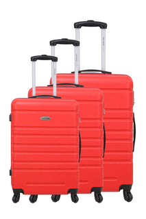 Set de 3 valises - Cannes - ABS - Rouge