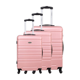 Set de 3 valises - Cannes - ABS - Vieux Rose