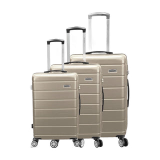 Set de 3 valises - Bordeaux - ABS - Champagne