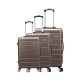 3-Piece Luggage Set - Bordeaux - ABS - Chocolate