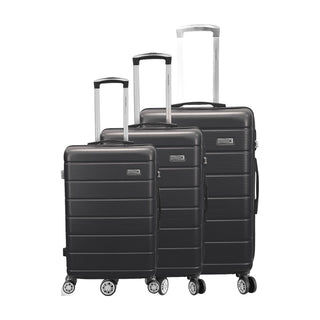 Set de 3 valises - Bordeaux - ABS - Noir