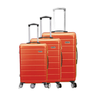 Set de 3 valises - Bordeaux - ABS - Orange