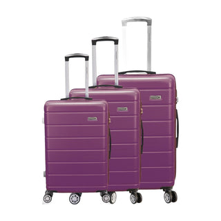 Set de 3 valises - Bordeaux - ABS - Prune