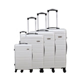 4-Piece Luggage Set - Bordeaux - ABS - Silver