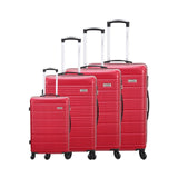 4-Piece Luggage Set - Bordeaux - ABS - Burgundy