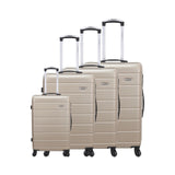 4-Piece Luggage Set - Bordeaux - ABS - Champagne
