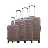 4-Piece Luggage Set - Bordeaux - ABS - Chocolate