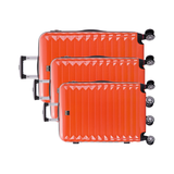 3-Piece Luggage Set - Marseille - Polycarbonate - Carbon Orange