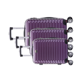 3-Piece Luggage Set - Marseille - Polycarbonate - Carbon Plum