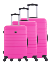 Charger l'image dans la visionneuse de la galerie, Nice – Set de 3 valises – ABS – Fuchsia
