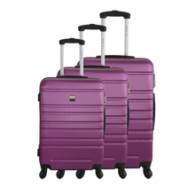 Charger l'image dans la visionneuse de la galerie, Nice – Set de 3 valises – ABS – Prune
